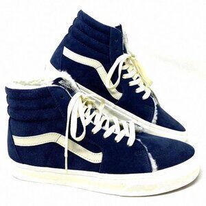 VANS Sk8-Hi Cozy Hug Shoes Skate Suede Faux Fur VN0005U9JDU Casual Women's Navi